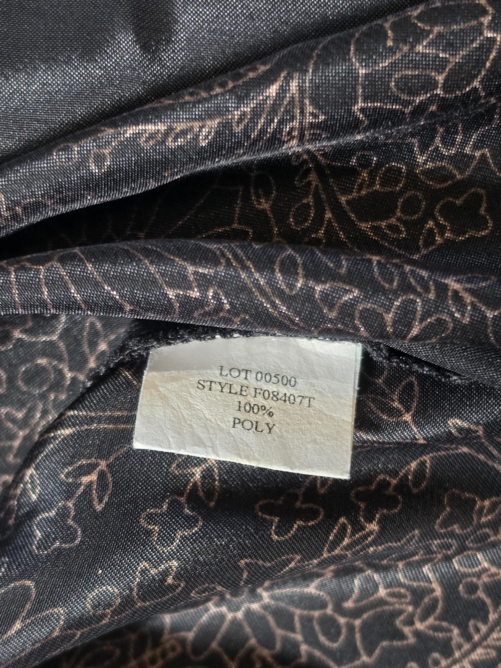 Y2K Vintage GLAM South Beach Satin Kimono Tunic Womens XL Black Dark Boho Floral - Picture 11 of 12